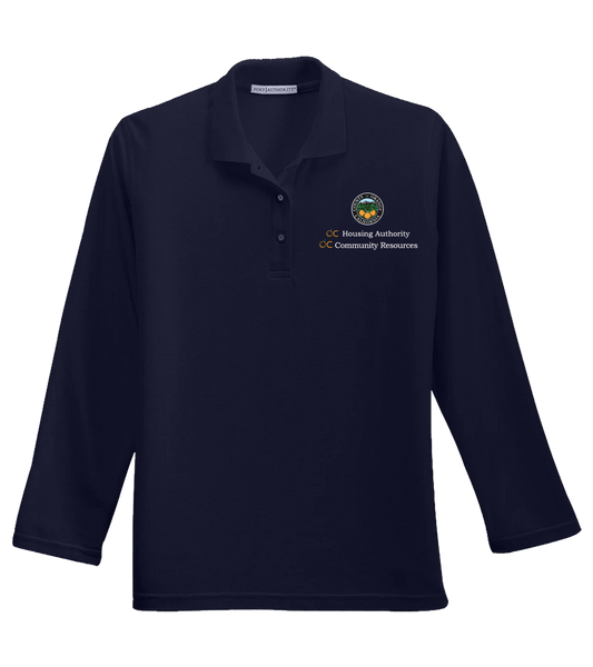 Ladies Port Authority®  Silk Touch™ Long Sleeve Polo (OCHA)