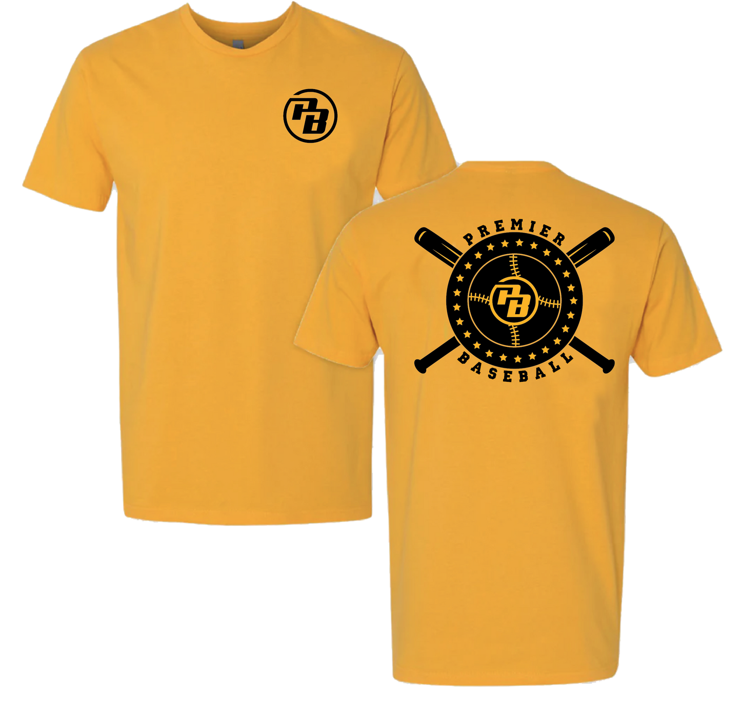 Premier Baseball Logo Tee - Gold Tee