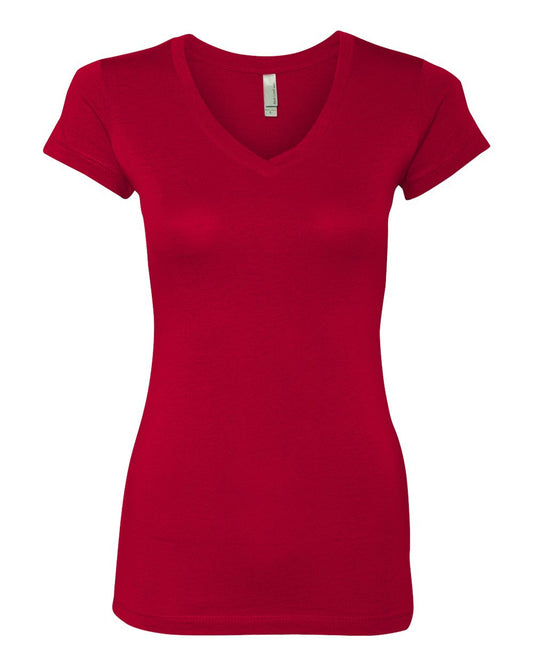 Smoqued - Womens Flag V-Neck (RED)