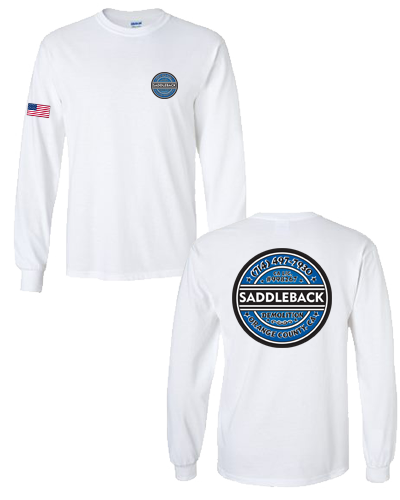 Saddleback Demo- (White) Gildan Longsleeve