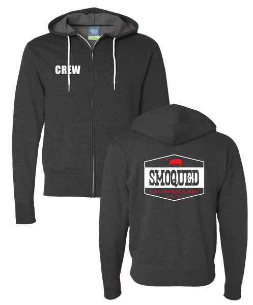 Smoqued - CREW Zip Hoodie (Charcoal Heather)