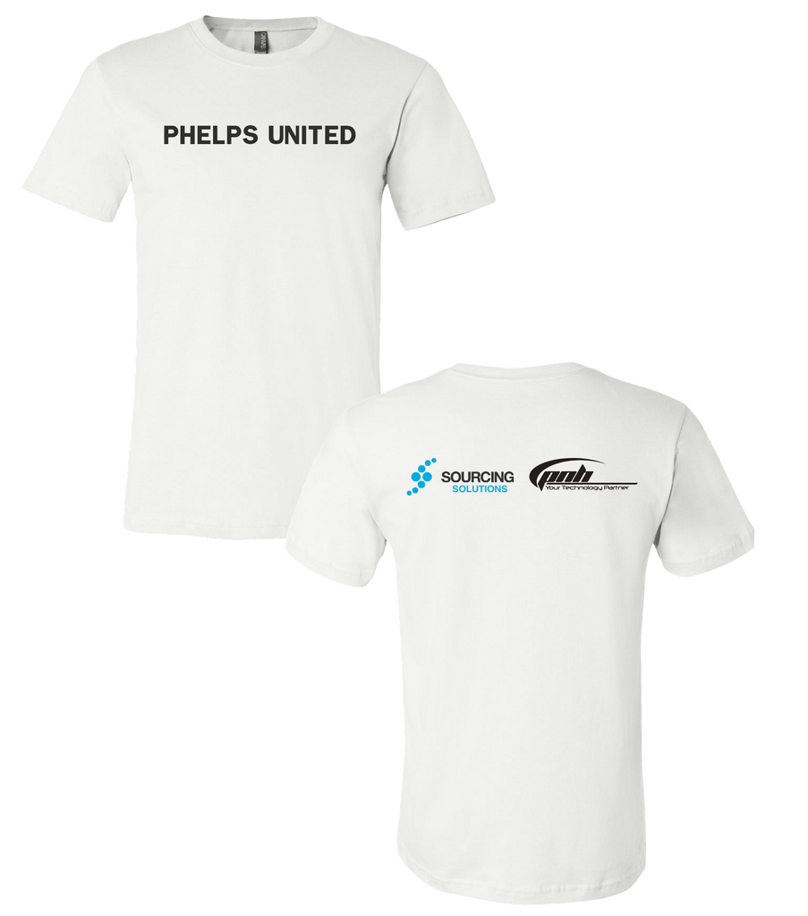 Phelps United - Tee White (Center Logo)
