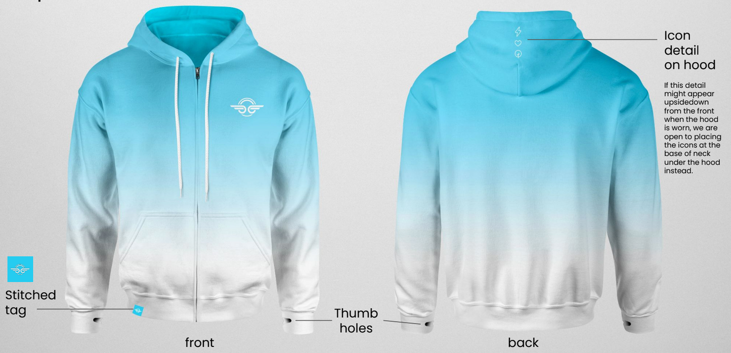 Bird Ombre Hoodie (Sublimation)