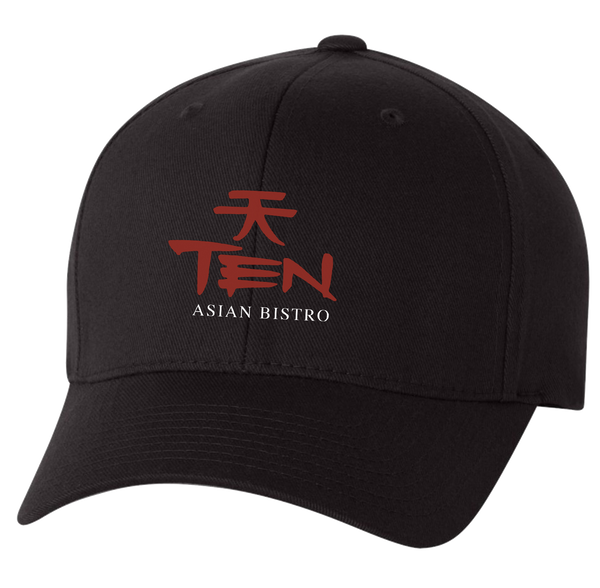 Ten Asian Bistro - Red/White Logo Embroidered Hat (Black)