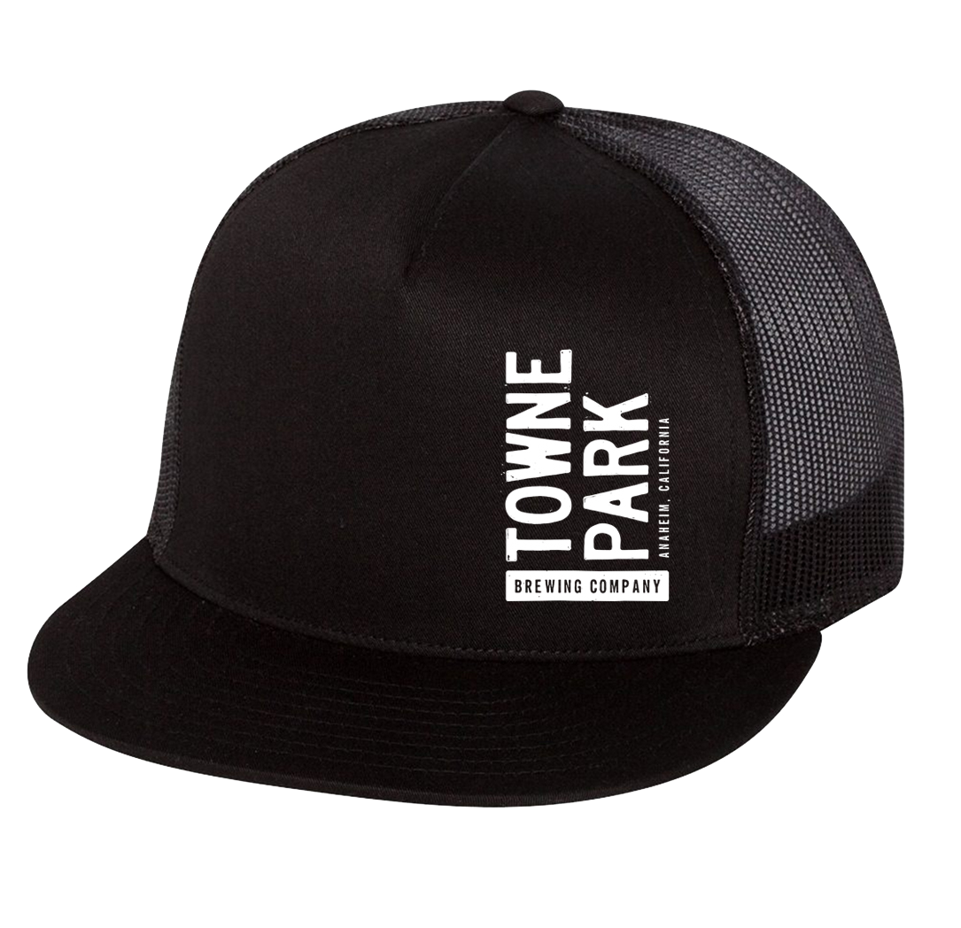 Towne Park - Vertical Logo Mesh Trucker Hat (Black)