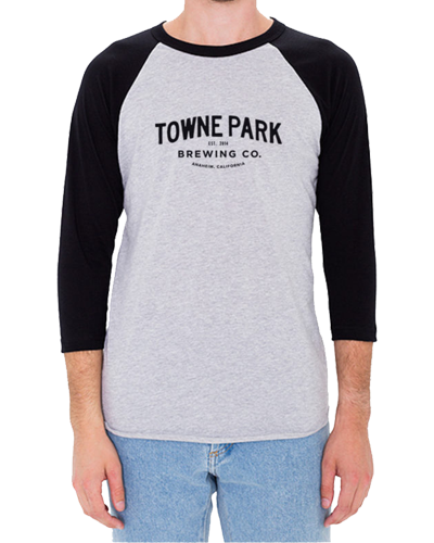 Towne Park - Raglan Script Logo (Grey/Black)