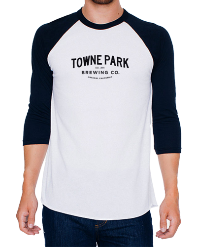 Towne Park - Raglan Script Logo (White/Black)