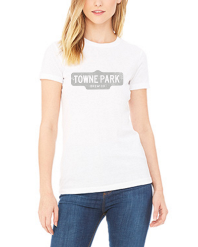 Towne Park - Womens Vintage Sign T-Shirt(White)