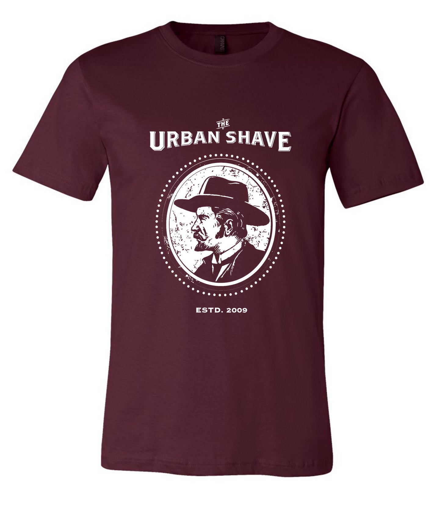 Urban Shave - Icon Tee (Burgundy/White)