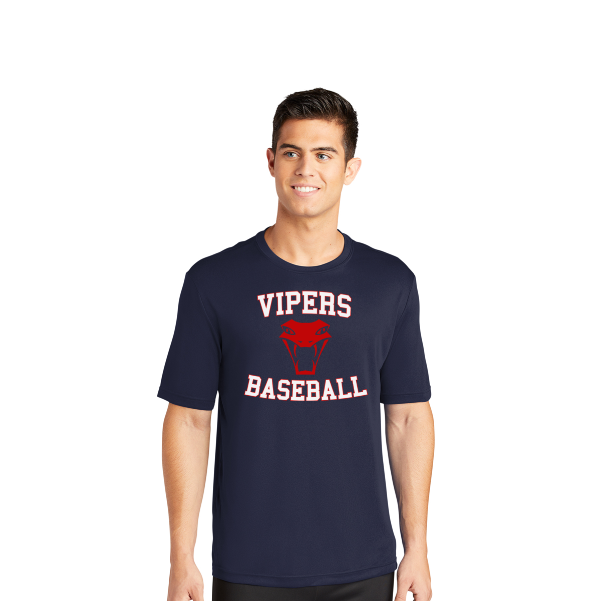Vipers Baseball Practice Tee - Navy (DRI FIT)
