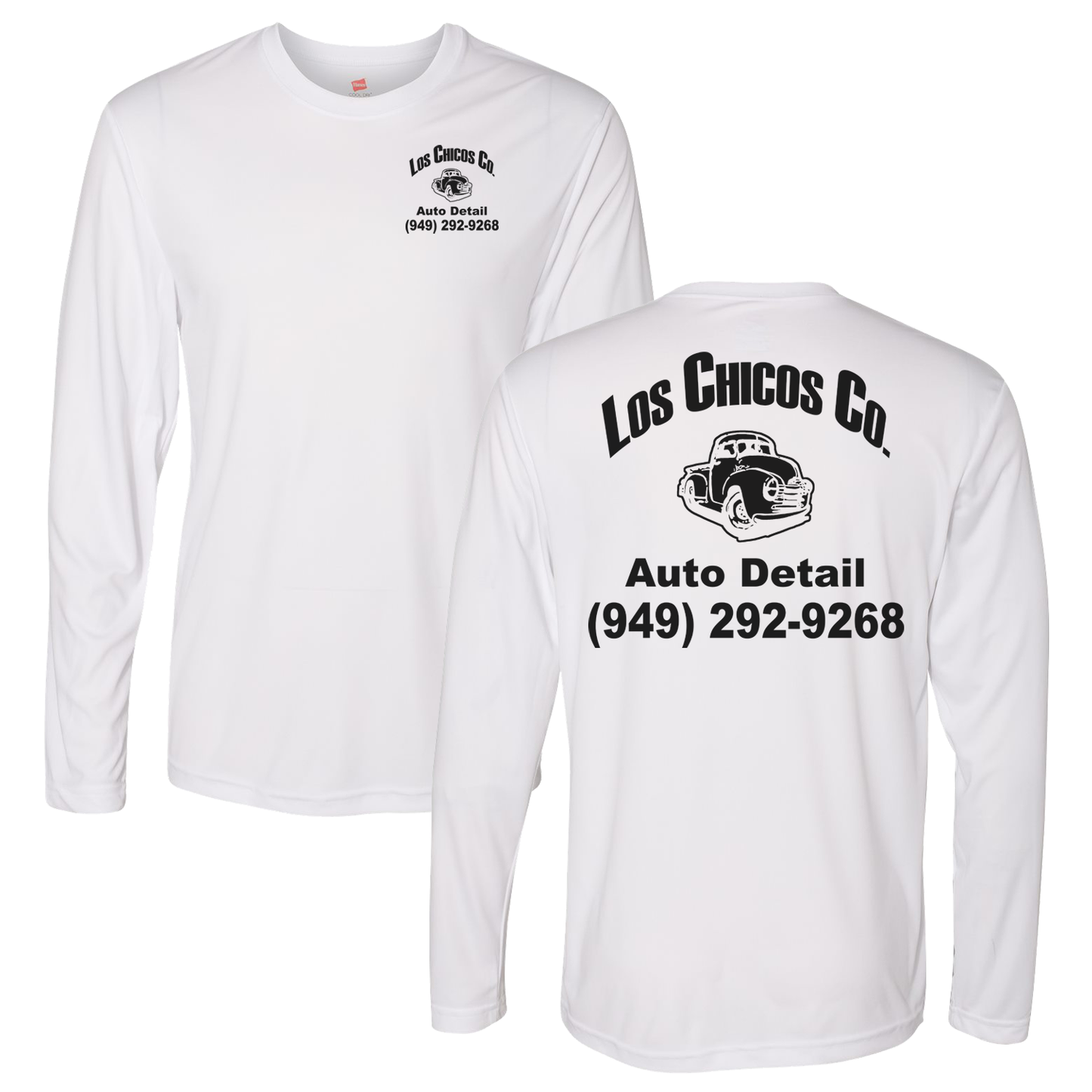 NEW Los Chicos Performance Long Sleeve Tee - White