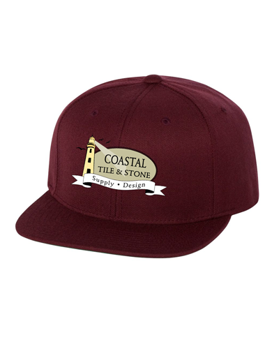 Coastal Tile & Stone - Snapback Hats Maroon