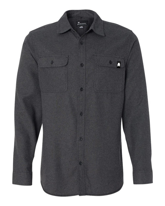 Flannel w/ Woven Label (Charcoal)