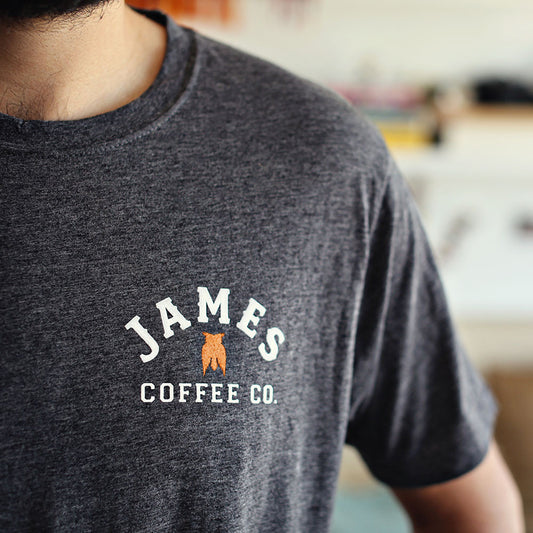 Grey Logo Tee with Back Print