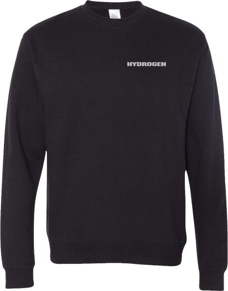 Hydrogen - Black Crewneck with Embroidery