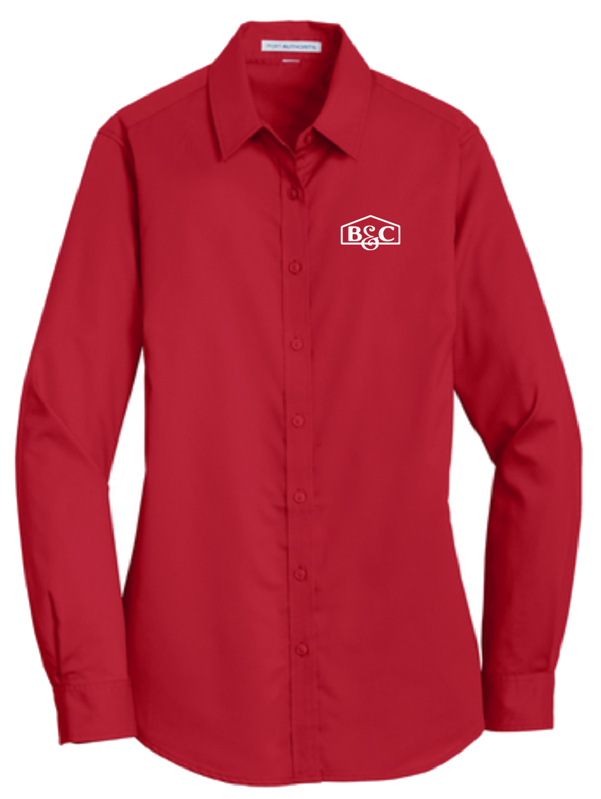 B&C Port Authority® Ladies SuperPro™ Twill Longsleeve Shirt