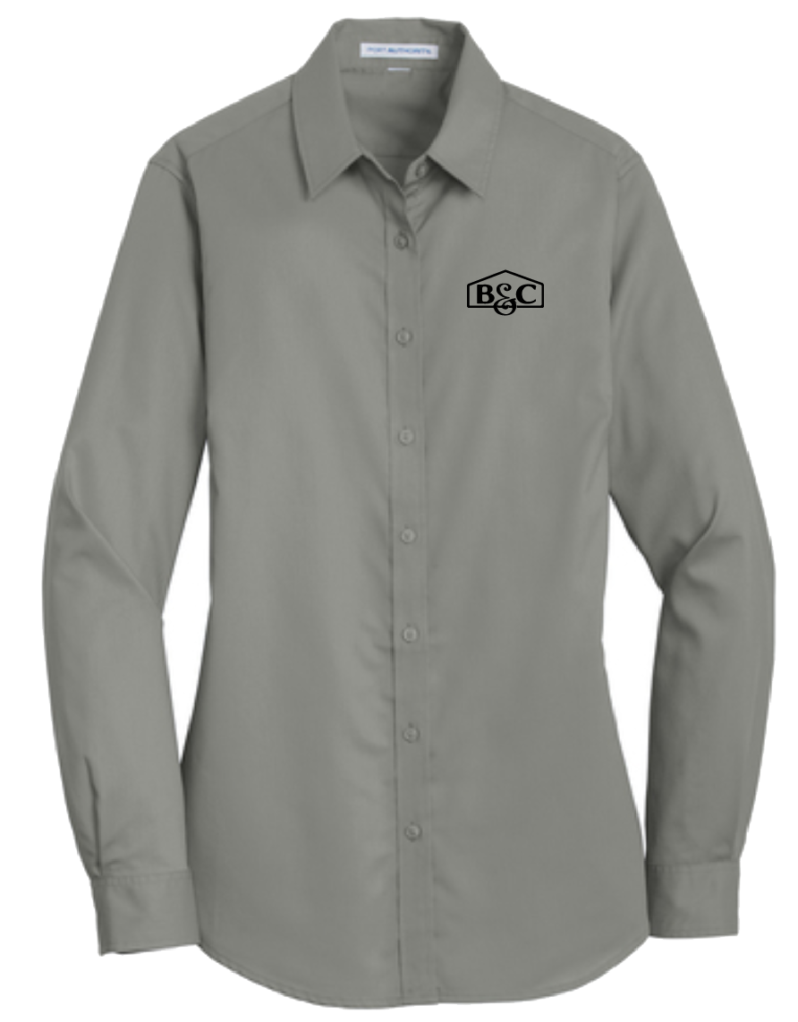 B&C Port Authority® Ladies SuperPro™ Twill Longsleeve Shirt