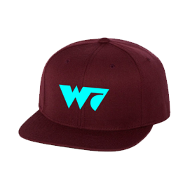 W7 Snapback Cap (Maroon)